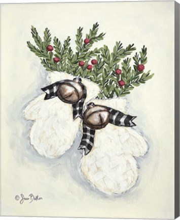 Framed Jingle Bell Mittens Print