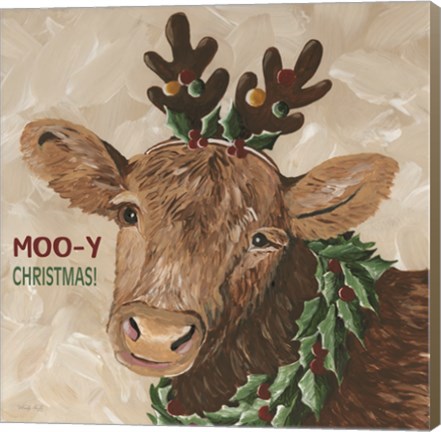 Framed Moo-y Christmas Print