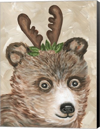 Framed Christmas Bear Print