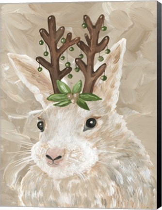 Framed Christmas Bunny Print