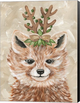 Framed Christmas Fox Print