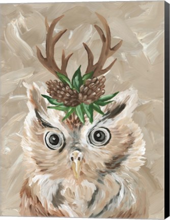 Framed Christmas Owl Print