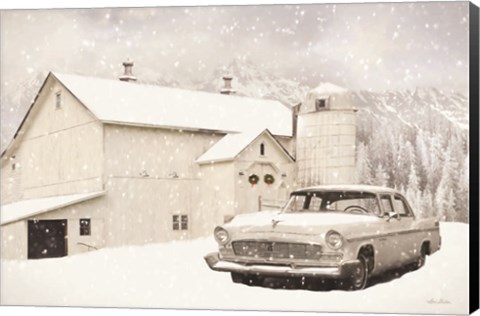 Framed New Yorker in the Snow Print