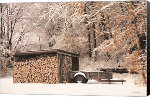 Framed Firewood Shed Print