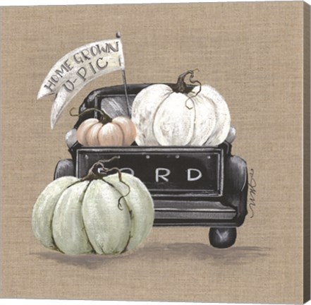 Framed Pumpkin Truck Print