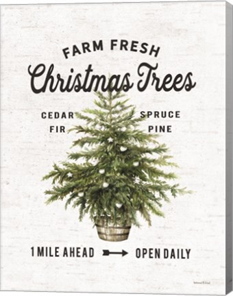 Framed Farm Fresh Christmas Trees I Print