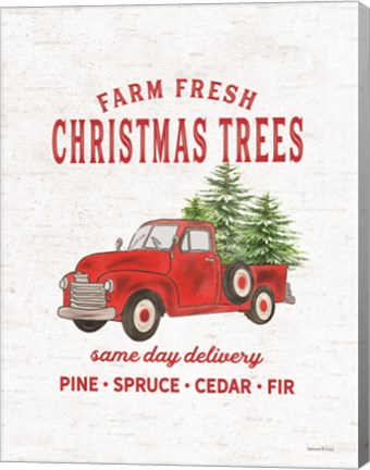 Framed Christmas Trees Delivery Truck Print