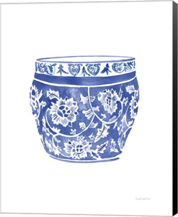 Framed Chinoiserie Vase IV Print