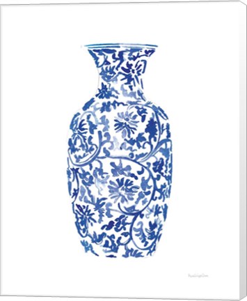 Framed Chinoiserie Vase II Print