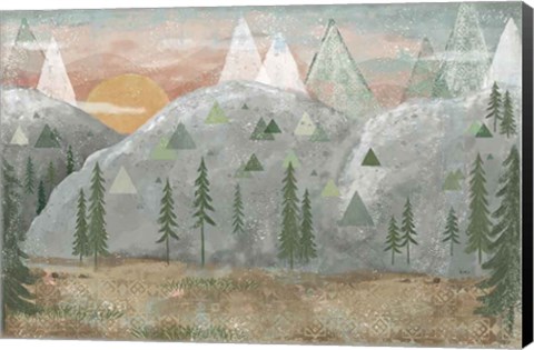 Framed Woodland Forest I Neutral Print