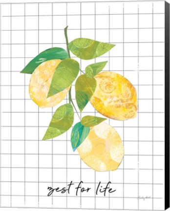 Framed Summer Lemons Sentiment I Print