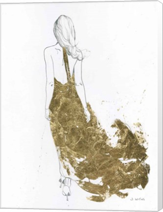 Framed Gold Dress II Print