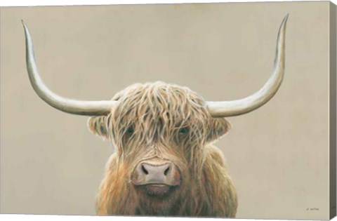 Framed Highland Cow Neutral Print