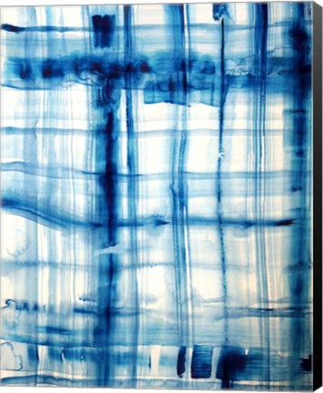 Framed Indigo Stripes No. 2 Print