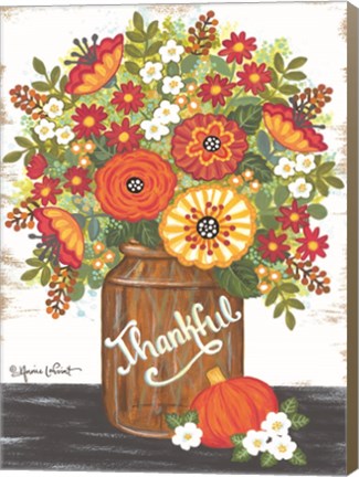 Framed Thankful Bouquet Print