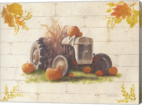 Framed Harvest Tractor Print