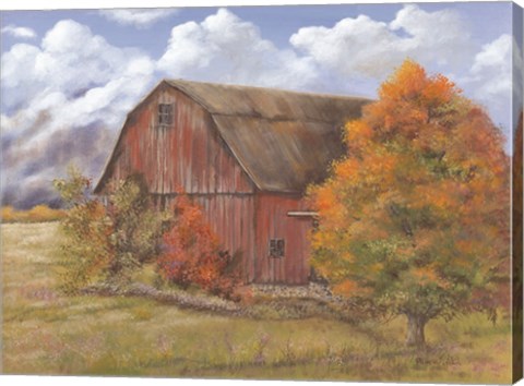 Framed Autumn Barn Print