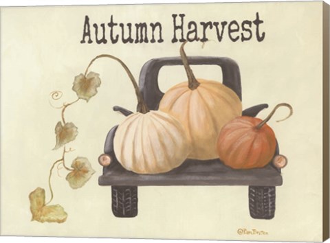 Framed Autumn Harvest Truck Print