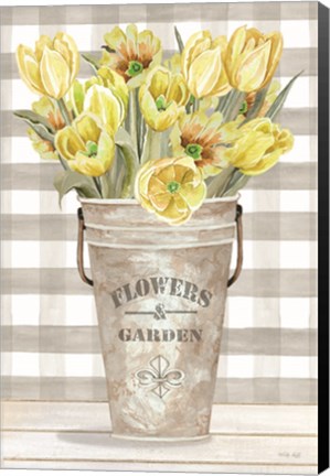 Framed Yellow Tulips I Print