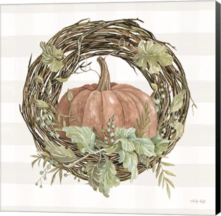 Framed Pumpkin Wreath II Print