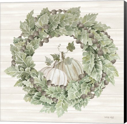 Framed Pumpkin Wreath III Print