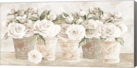 Framed Potted Roses Print