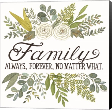 Framed Family Always, Forever Print