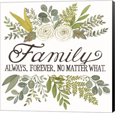 Framed Family Always, Forever Print