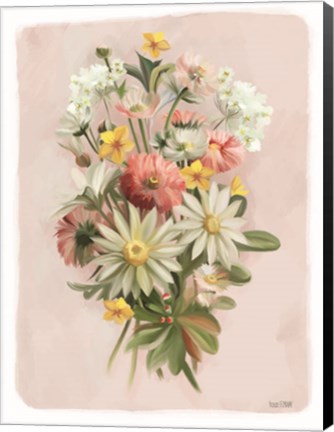 Framed Summer Wildflower Bouquet Print