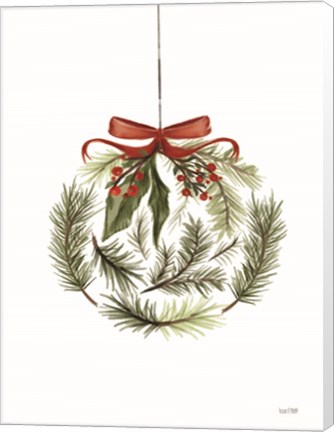 Framed Evergreen Ornament I Print