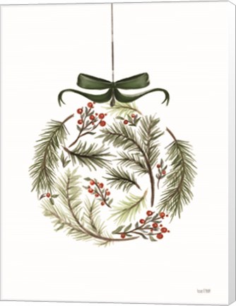 Framed Evergreen Ornament II Print