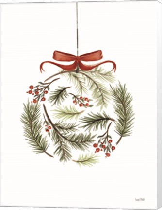 Framed Evergreen Ornament III Print