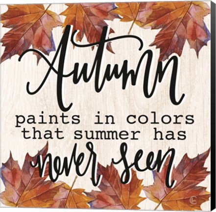 Framed Autumn Paints in Colors Print