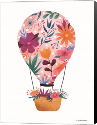 Framed Floral Ballooning Print