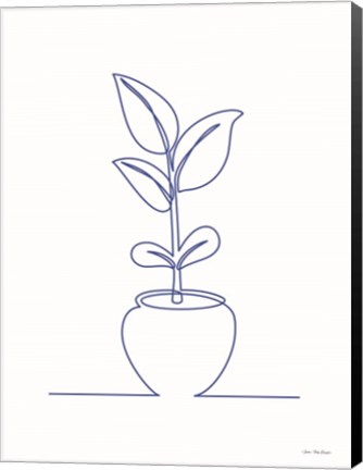 Framed One Line Plant II Print