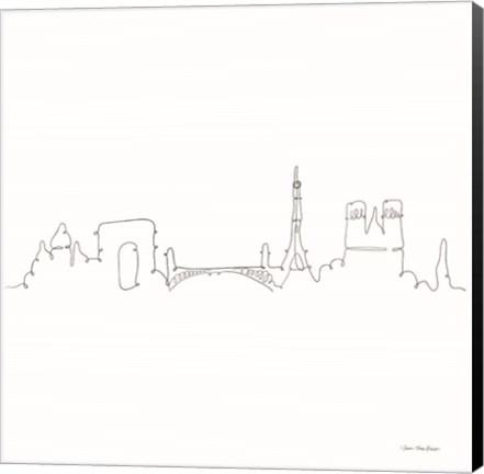 Framed One Line Paris Print