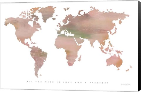 Framed Passport to the World Print