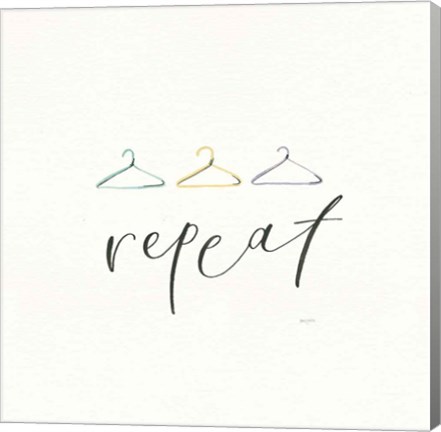 Framed Wash Dry Fold Repeat IV Print