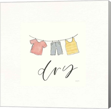 Framed Wash Dry Fold Repeat II Print