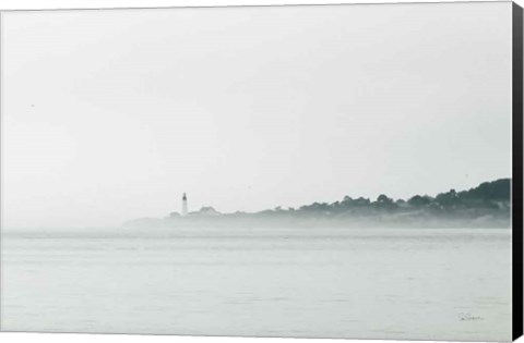 Framed Foggy Lighthouse Print