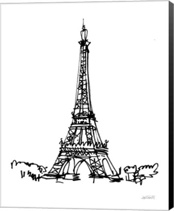 Framed Eiffel Tower Sketch Print