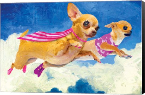 Framed Chick Chihuahua and Darlene Print