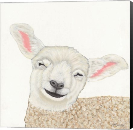 Framed Smiling Sheep Print