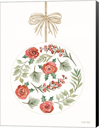 Framed Christmas Ornament IV Print