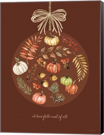 Framed I Love Fall Ornament Print