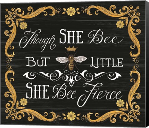 Framed She Bee Fierce Print