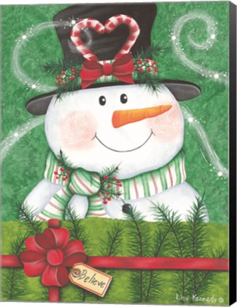 Framed Snowman Gift Print