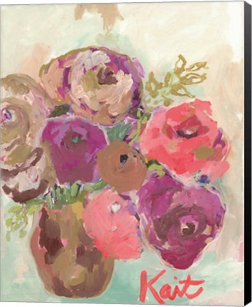 Framed Heart Healing Flowers Print