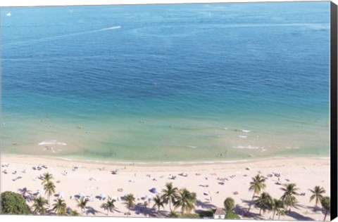 Framed Beach View From Above Print