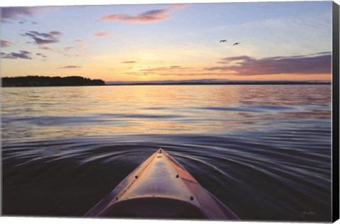 Framed Kayaking on French Bay Print